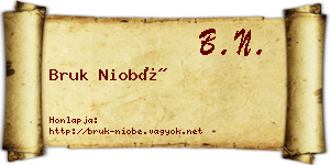 Bruk Niobé névjegykártya